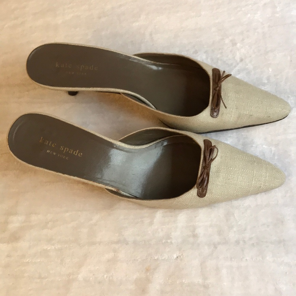 Kate Spade ♠️ Beige Kitten Heels